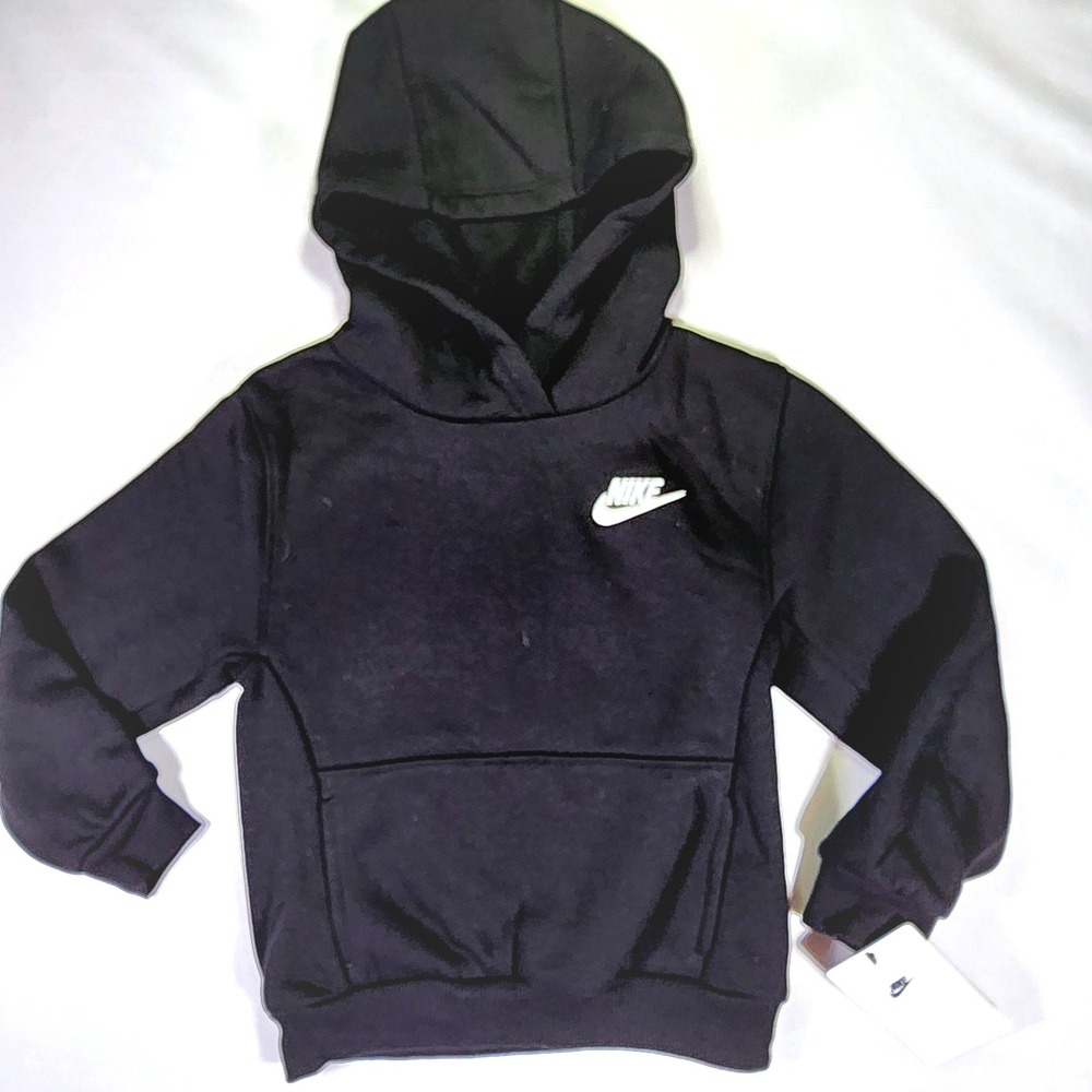 Nike Toddler Boys Black Sportswear Club Fleece Hoodie 4T 7ML088-023